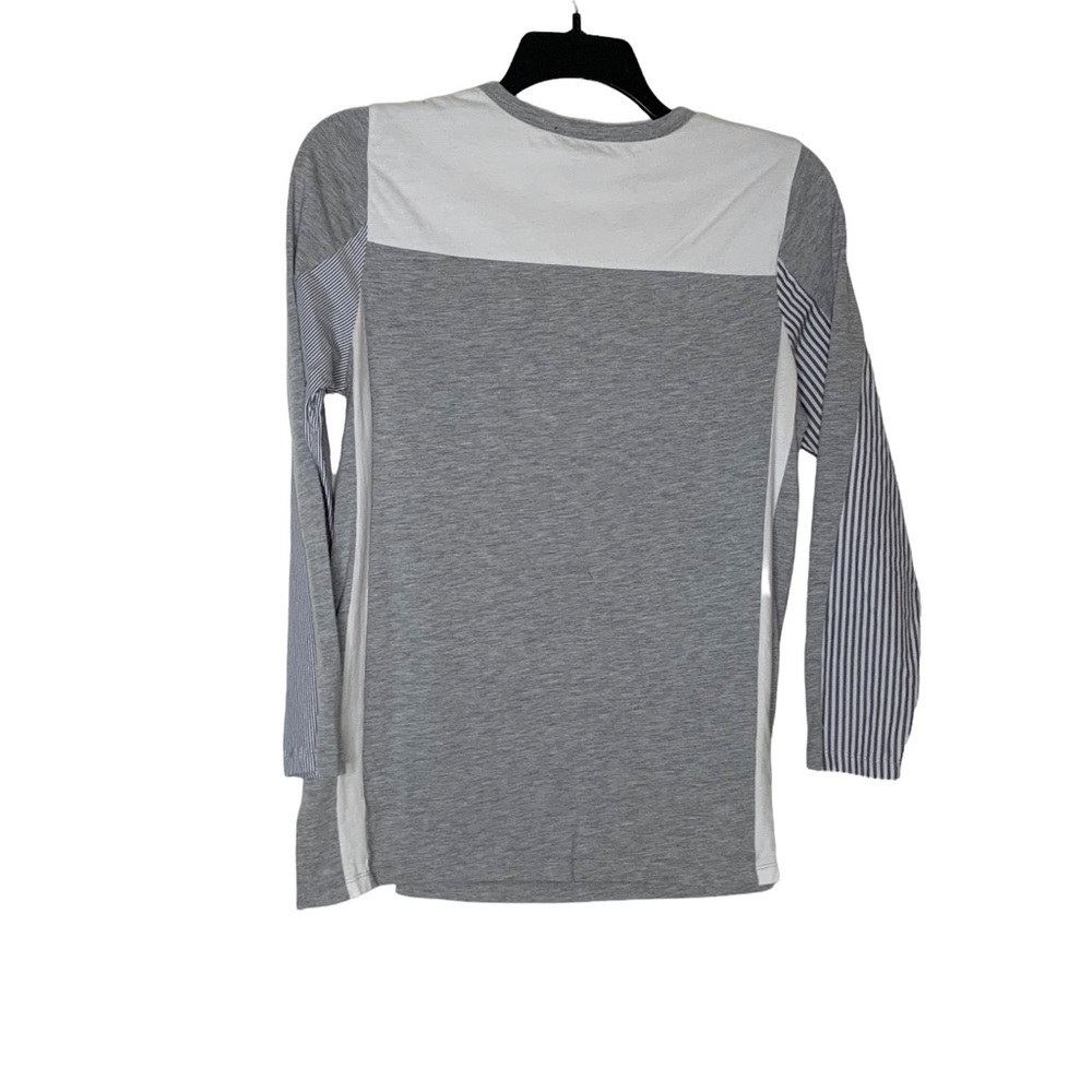 TOPSHOP grey maternity blouse with crew neckline. Size 6 - Picture 3 of 5